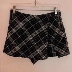 plaid skort